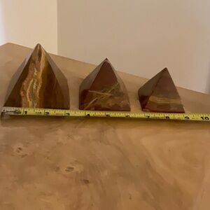 PYRAMIDS-Beautiful Marble, bought in Egypt. Decor, paper weights, etc.